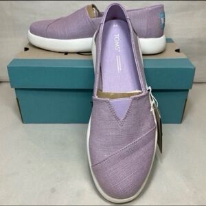 TOMS shoes mallow light orchid purple heritage canvas Womens 8 NEW